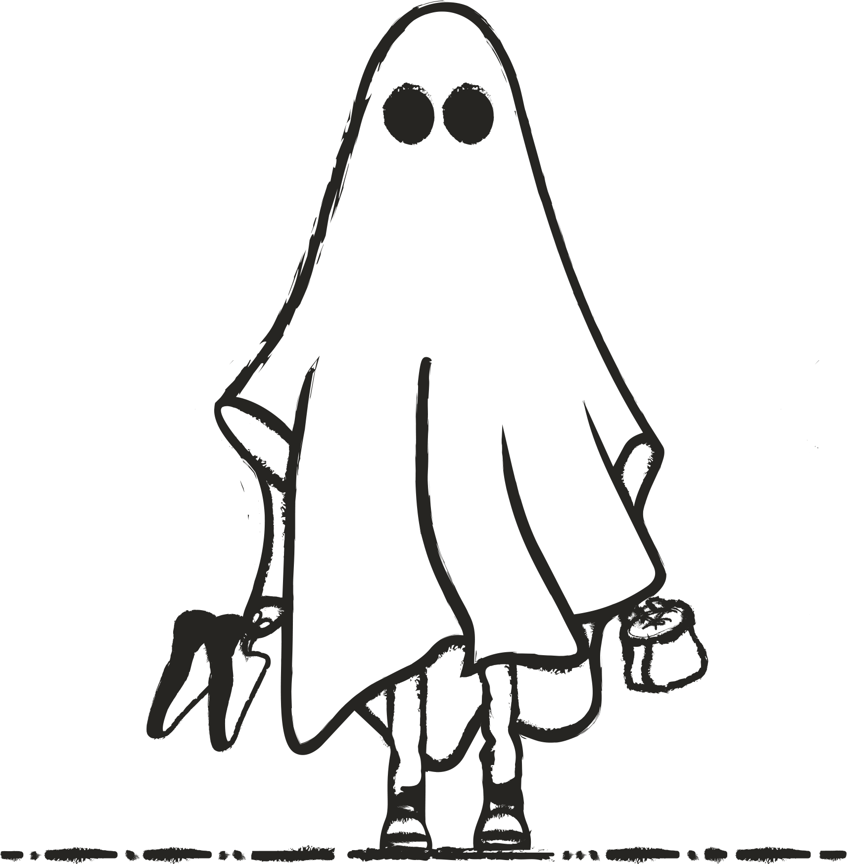 Ghost climber in costume